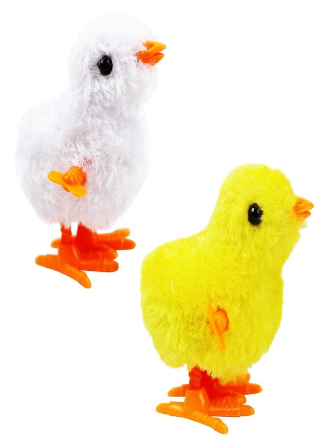 SAURAWAN 2-PCS Chicken Plush Wind Up Toys for Kids and Toddlers 1-3 2-4, Wind Up Easter for Easter Egg Fillers, Goody Bag Stuffer, Birthday Gifts - Soft Kawaii Baby Chick Toys - Image 1